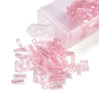 10G Ceylon Glass Twist Bugle Beads