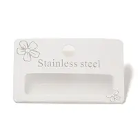 Paper & Plastic Single Earring Display Card with Word Stainless Steel