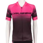 Dámský cyklistický dres s krátkým rukávem Crussis CSW-057 černo-růžová S