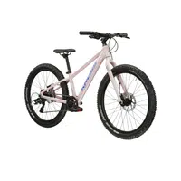 Juniorské dívčí kolo Kross LEA JR 2.0 24" - model 2025 S (12", 130-150 cm) růžová / fialová / lesk