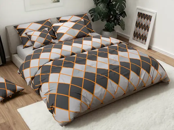 Obliečky z Renforcé bavlny KARY sivé Rozmer obliečky: 70 x 90 cm | 140 x 200 cm