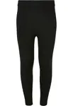 High-waisted jersey leggings for girls - black