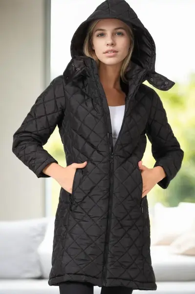 Z9654 DEWBERRY WOMEN'S COAT-BLACK