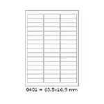 Samolepicí etikety 63,5 x 16,9 mm, 48 etiket, A4, 100 listů