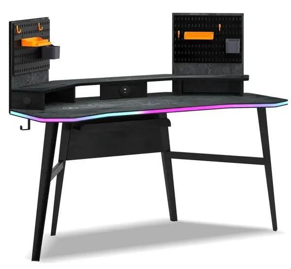 Herný stôl nebula - šedá/čierna