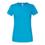 Iconic 195 Ringspun Premium Premium Fruit of the Loom Blue T-shirt