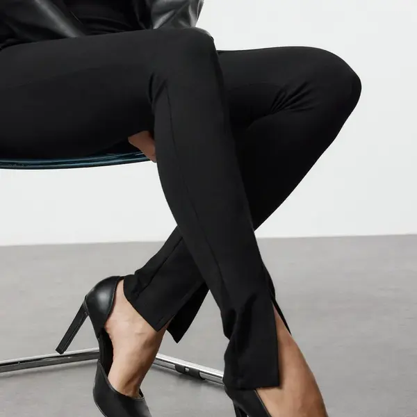 Trendyol Black Asymmetrical Women's Classic Thin Heel Stiletto Shoes