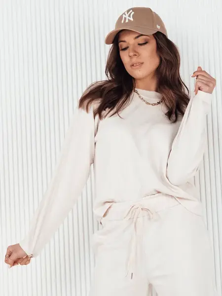 Dámská mikina bez kapuce LURION Barva Ecru DSTREET