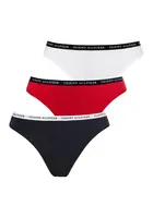 Tommy Hilfiger Underwear Tangá  námornícka modrá / tmavočervená / čierna / biela
