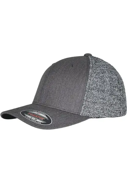 Flexfit Čiapka  sivá melírovaná / čierna