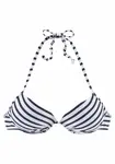 VENICE BEACH Bikinový top 'Summer'  námornícka modrá / biela