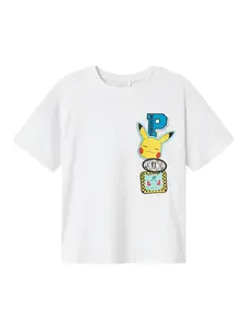 NAME IT Tričko 'NKMJeno Pokemon'  modrá / žltá / zelená / biela