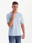 Ombre Men's LOOSE FIT t-shirt with pocket - blue
