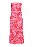 LASCANA Letné šaty  ružová / červená