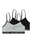 Polo Ralph Lauren Podprsenka  sivá melírovaná / čierna / biela