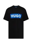 HUGO Tričko 'Nico'  azúrová / čierna / biela