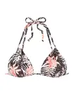 BUFFALO Bikinový top  čokoládová / ružová / čierna / biela