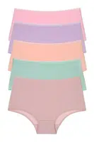 98545 Dewberry Women Panties High Waist Pack of 5-SALMON
