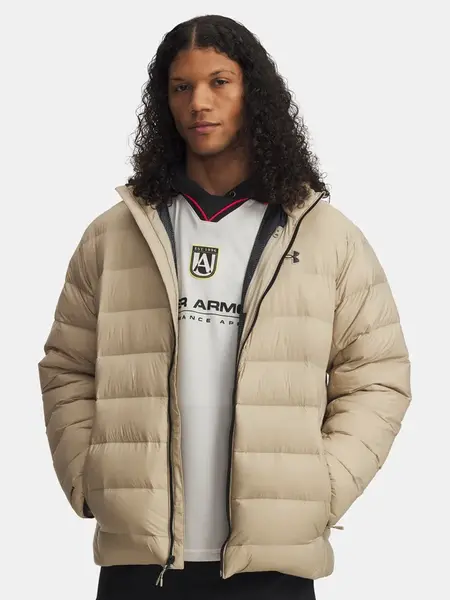 Men's Under Armour LEGEND DOWN HOODED JACKET-BRN - Men's