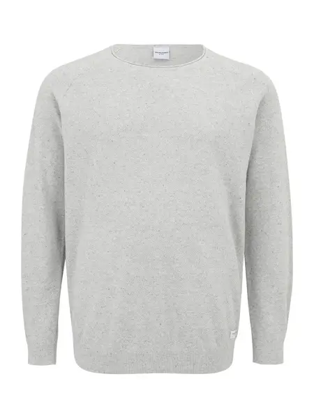 Jack & Jones Plus Sveter 'JJEHILL'  sivá