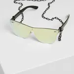 103 Řetízkové sluneční brýle černo/zlaté zrcadlo