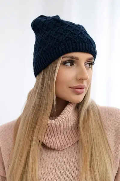 marka niezdefiniowana Fleecová čepice K204 tmavě modrá