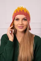 Kesi Dámská čepice Nikol K405 bílá+hořčicová+červená