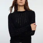 Trendyol Black Thin Transparent Knitwear Sweater