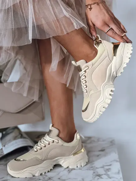 Dámské béžové sneakersy LIZZE