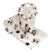 Sada pre bábiku 3D - zavinovačka, perinka a vankúšik, Myška retro