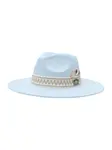 Kamila Šikl Klobúk 'Ruby'  béžová / svetlomodrá / biela ako vlna