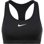 NIKE Športová podprsenka 'SWOOSH'  čierna / biela