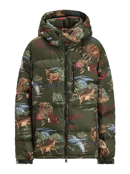 Polo Ralph Lauren Prechodná bunda  svetlomodrá / hnedá / zelená / bordová