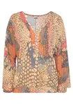 BUFFALO Blúzka  béžová / sivá / oranžová