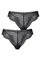 LASCANA Nohavičky  čierna