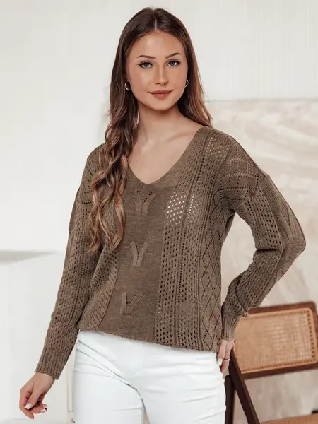 Dámský svetr LACEONIA béžový