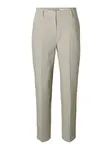SELECTED Nohavice s pukmi 'SLFRit-Ria'  sivobéžová
