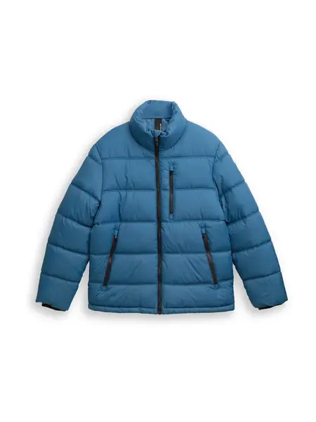 TOM TAILOR Zimná bunda  modrozelená