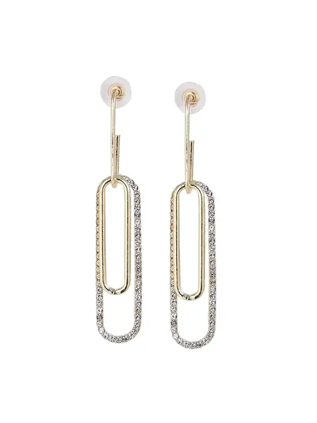 SOHI Náušnice ' Brett '  zlatá / strieborná