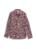 TOM TAILOR Blúzka  krémová / tmavočervená