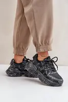 FL1 Dámské tenisky s obnošením na platformě černé Seladwen