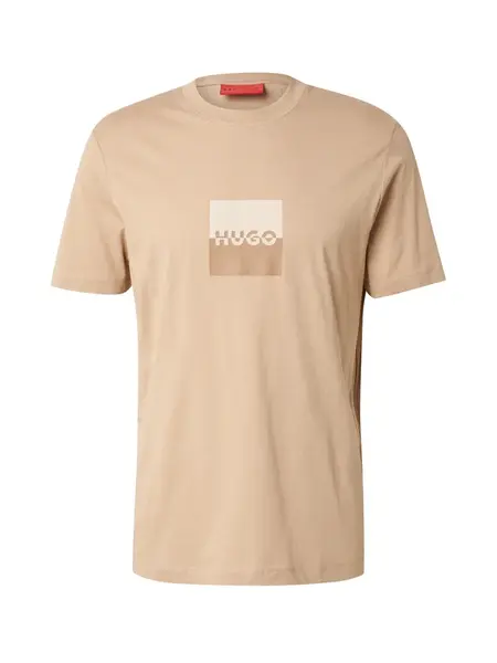 HUGO Tričko 'Dusplit'  béžová / krémová