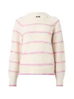 PIECES Sveter 'NELIA'  nebielená / orgovánová / ružová