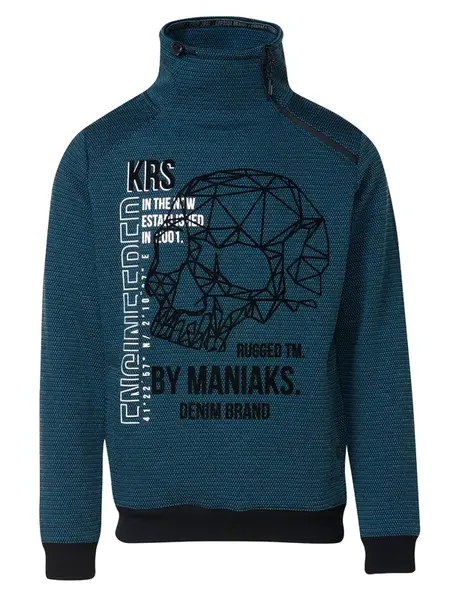 KOROSHI Mikina  indigo / čierna / biela