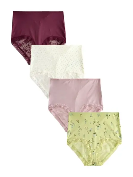 Next Nohavičky  svetlozelená / svetlofialová / vínovo červená / prírodná biela