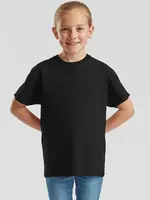 Black T-shirt for Children Original Fruit of the Loom