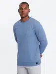 Ombre Men's mélange sweatshirt with embroidered logo - indigo