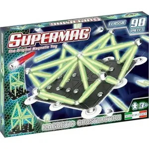 SUPERMAG magnetická stavebnice Clasic glow 98ks