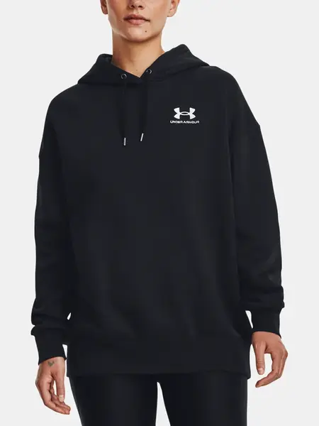 Under Armour Mikina Essential Flc OS Hoodie-BLK - Dámské