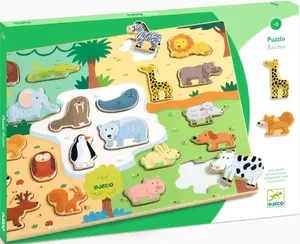 Dřevěné vkládací puzzle Puzzlo Animo